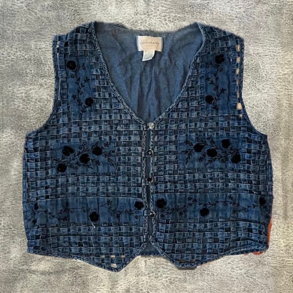 Vintage Capistrano Denim Embroidered Ve